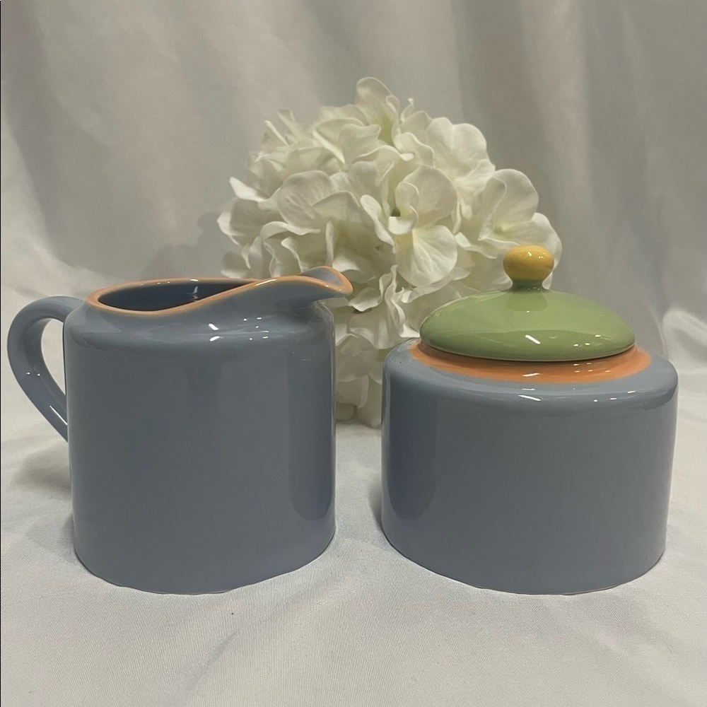 Corningware "Accessories" Stoneware Cream and Sugar Set
